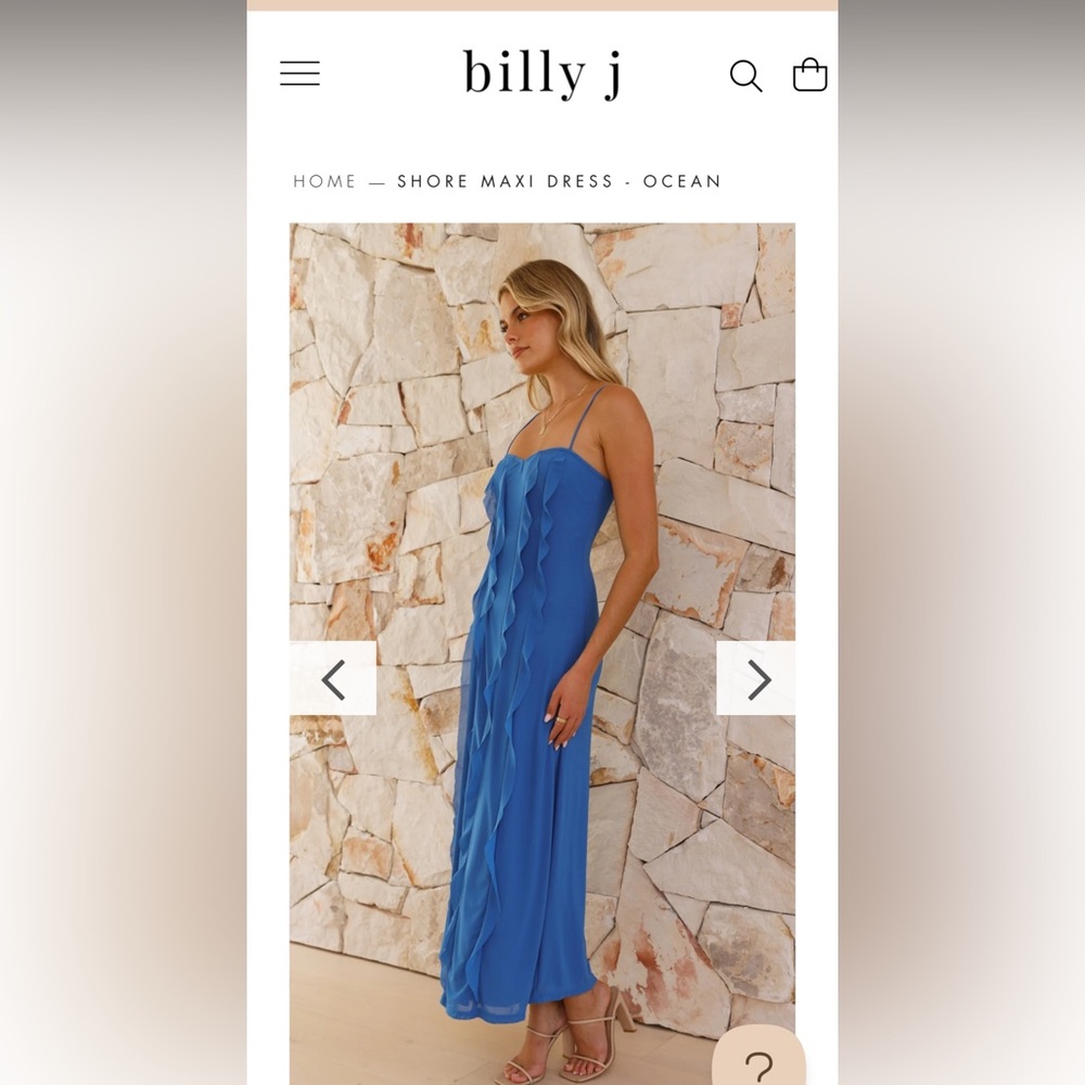 NWT Billy J Shore Maxi Dress Ocean